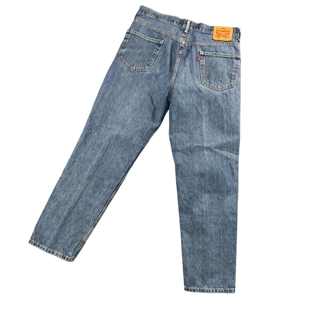Levi's 550 Mens Blue Relaxed Fit Straight Leg Jeans Y2K Distressed Denim‎ 36x32